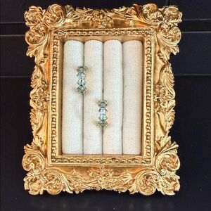 Kendra Scott Cailin Gold Huggie Earrings in Aqua Crystal